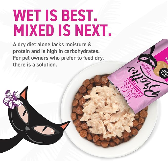 Tiki Cat Born Carnivore Broths, Salmon Recipe, Hydration and Flavor Supplement Cat Food Topper, 1.3 oz. Pouch (Pack of 12)