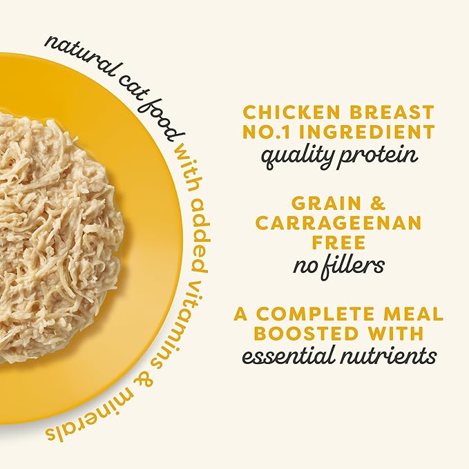 Applaws Vitality Wet Cat Food in Broth, Natural Cat Food with Added Vitamins & Minerals, Grain-Free, Carrageenan Free, Chicken Breast in Broth (24 Count, 5.5oz Cans)