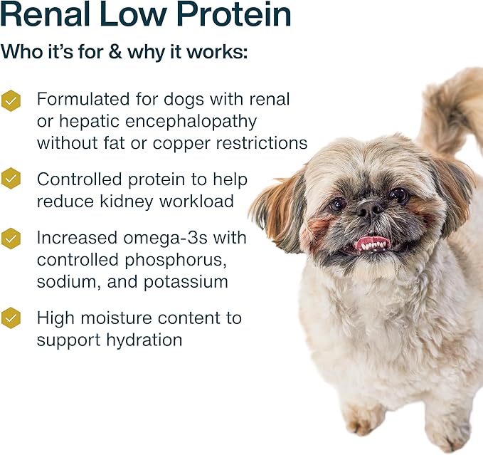JustFoodForDogs Vet RX Pantry Fresh Prescription Dog Food, Human Grade, Vet Recommended Fresh Pet Meal or Toppers, Limited Ingredient, Prescription Diet, Renal Support Low Protein (12.5oz, 12 Pack)