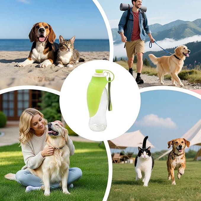 Pet Water Bottle, Leaf Shape Tool, 9.1x3.2 Inches Kitten Aid, Professional Portable Device with Easy Grip, Compact Supply with Daily Use, Home Accessories for Travel Hiking Walking Park Picnic Puppy