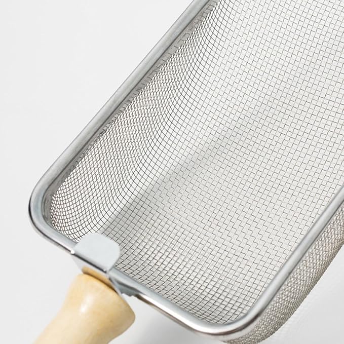 Cat Litter Scoop Stainless Steel Fine Mesh Cat Litter Shovel Litter Cleaner Corner Shovel Metal Litter Scoop for Reptile Terrarium Sand Waste, Beach Shovel(2.0 Mesh)
