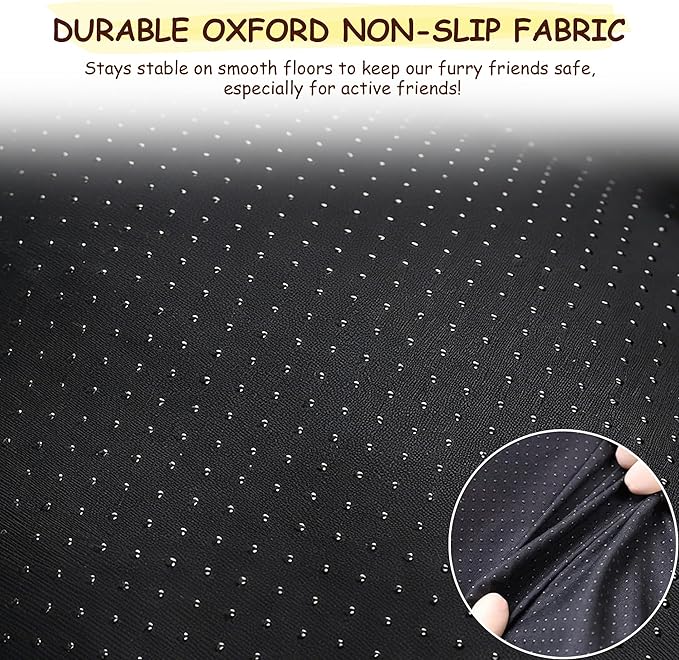 Washable Dog Bed for Small to Large Dogs, Calming Anti Anxiety Medium Dog Bed, Deluxe Plush Faux Fur Crate Beds, Comfy Fluffy Kennel Pad Pet Sleeping Mat with Non-Slip Bottom, 35"x22", Gray