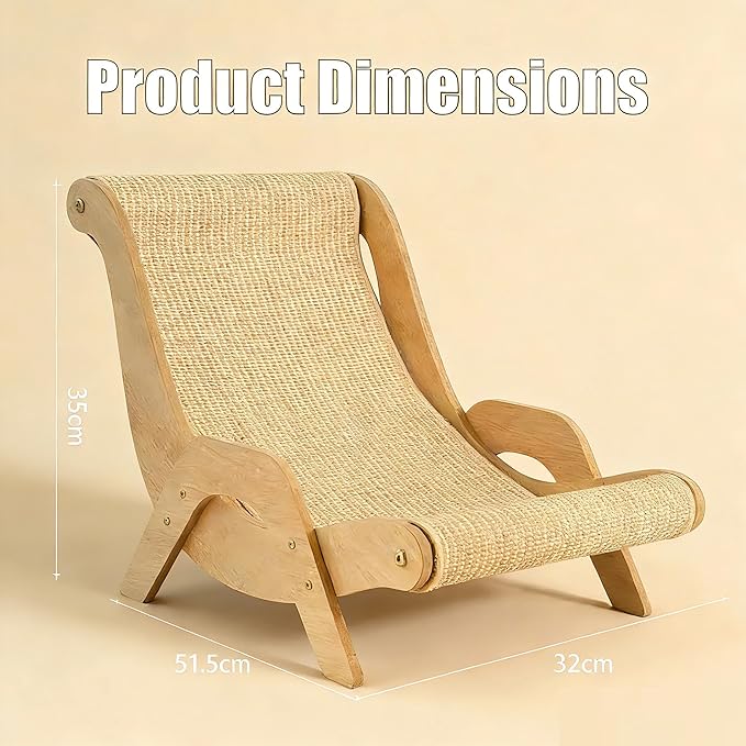Cat Recliner Scraper Board, 2026 Upgrade Cat Recliner Scratch Board, 23.6" Large 2 in 1 Cats Recliners Chair, Scratch Resistant & Low Lint, Fits Cats Up to 20 in Body Length