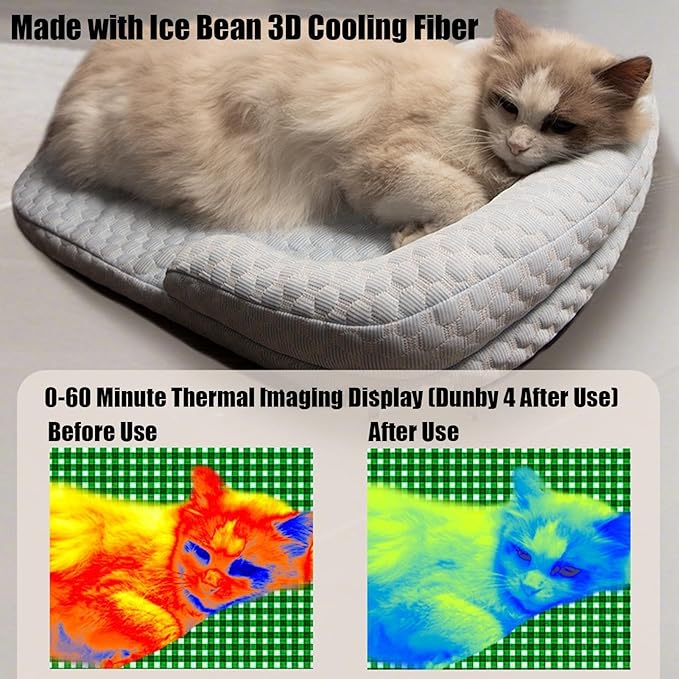 Cooling Pad Dog, Breathable Sleeping Rug, 25.59x19.69x4.72 Inch Soft Self Pet Mat, Comfort Aid with Crate Style, Compact Supply with Sofa Use, Accessories for Small Medium Large Dogs Kitten and Kennel