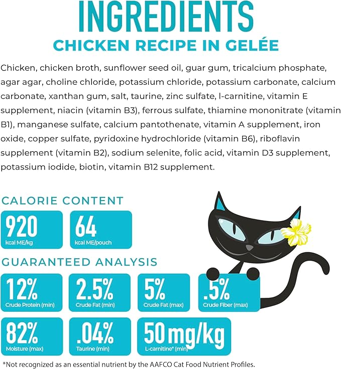 Tiki Cat Luau Lean Gelee Wet Cat Food, Chicken, 2.8 oz. Pouch (12 Count)