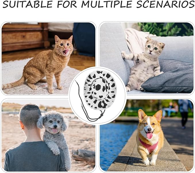 Toyvian Pet Cow-Print Hat Adjustable Summer Festival Dog Hat Cat Sun Protection Cap for Pet Supplies