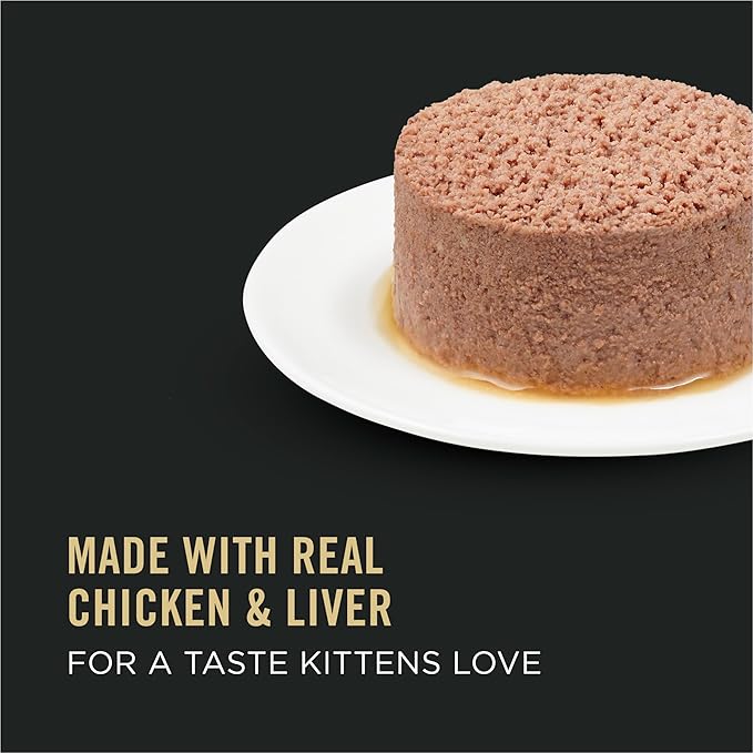 Purina Pro Plan Pate,High Protein Wet Kitten Food,Development Chicken & Liver Entree - 3 oz. Pull-Top Cans,(Pack of 48)
