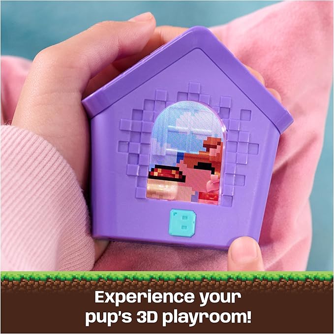 BITZEE, Doghouse Interactive Toy with 15 Puppies Inside, 3D Playroom, Great for Easter Gifts, Digital Pet Reacts to Touch
