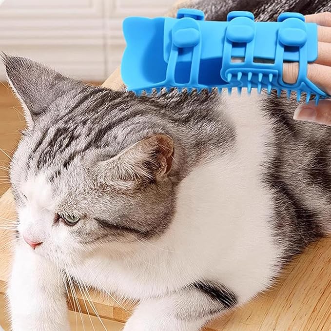 Cat Wall Brush, Cat Grooming Brush,Wall Massage Scratcher | Silicone Cat Corner Massage Comb, Adjustable Pet Itch Rubbing Tool for P