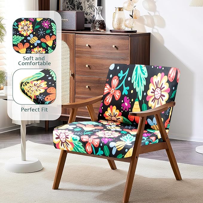 HANDONTIME Psychedelic Outdoor Cushion Covers 8pcs Mexican Style Couch Cushion Covers Replacement Patio Couch Cover Sofa Cover Indoor Patio Cushion for Outdoor Furniture Washable, Cover Only