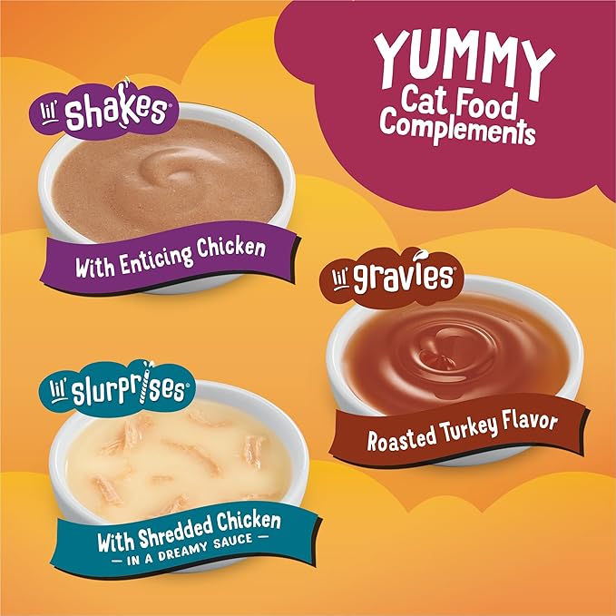 Purina Friskies Poultry Faves Lickable Cat Food Topper Variety Pack - 24 ct. Box