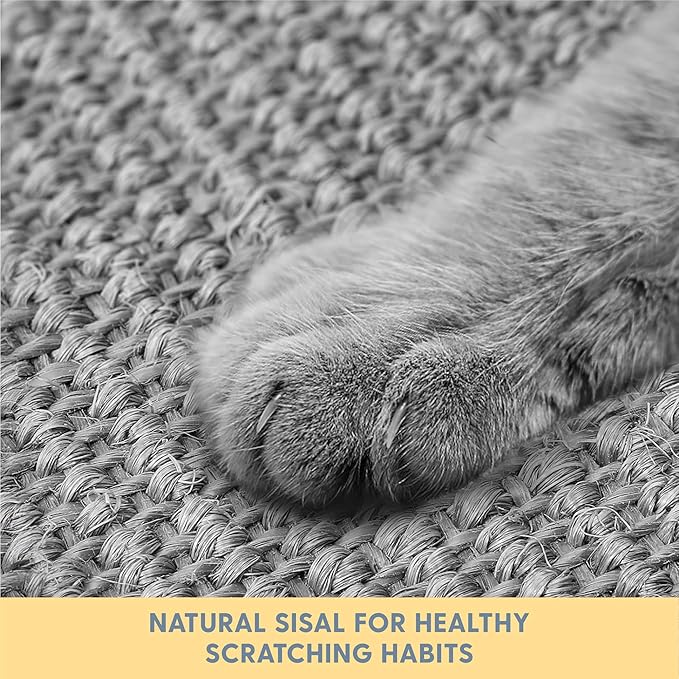 The Cat Ladies Cat Scratch Furniture Protector Mat - Couch Protector from Claws - Anti Scratch Furniture Protectors from Cats Scratching - Sisal Scratcher Pad - Grey