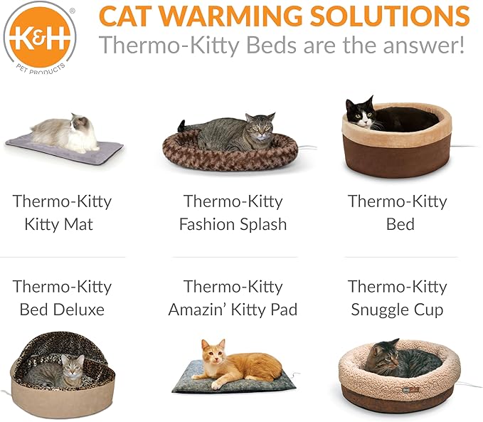 K&H Pet Products Pet Bed Warmer,Turn Any-Pet Bed Into a Heated Cat or Dog-Bed,Waterproof Indoor Heated Warming Pad Insert,Automatic Temperature,Safety Listed - Small 10.25 X 9.25in Gray,(Pack of 12)