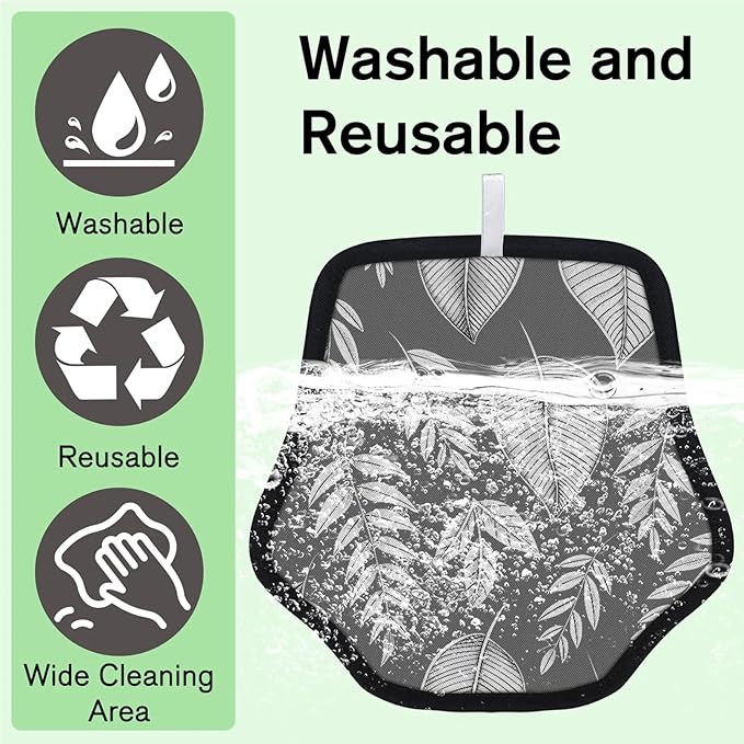 Reusable Pet Hair Removal Glove Leaf Plant Magic Brush for Cat & Dog Hair Remover for Car, Sofa, Bedding, Clothes - 9x9 Mitt Washable
