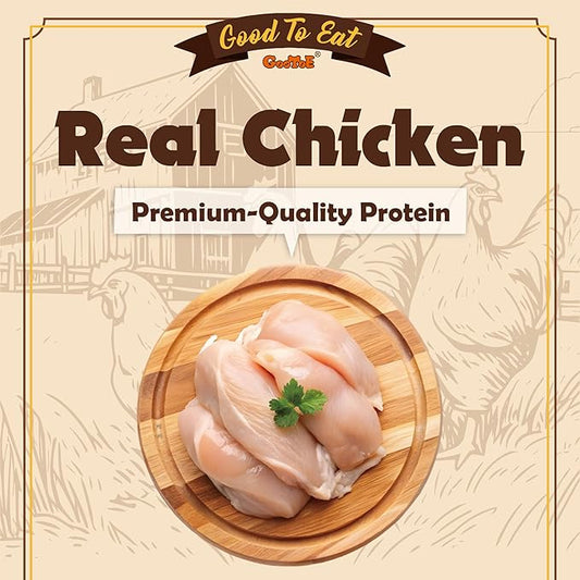 Gootoe Dog Treats, Chicken Jerky for Dogs - Dog Training Treats; High-Protein, Gluten-Free, Hypoallergenic, Grain-Free, Chicken Fillets, 1 lb