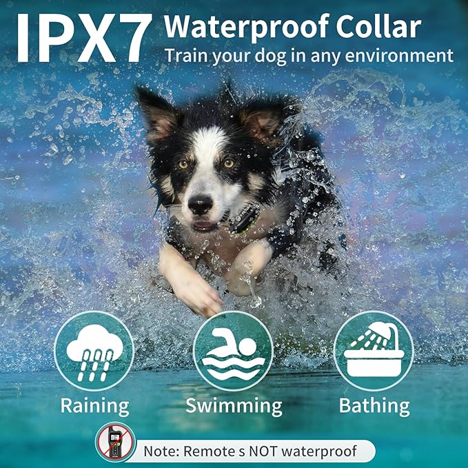 Dog Bark Collar 2 Pack, 3300FT 2 in 1 Bark and Shock Collar Combo with Beep, Vibration, Safe Shock and Auto Mode, IPX7 Waterproof Automatic Dog Training Collar for Medium Large Dogs (7-120lbs)