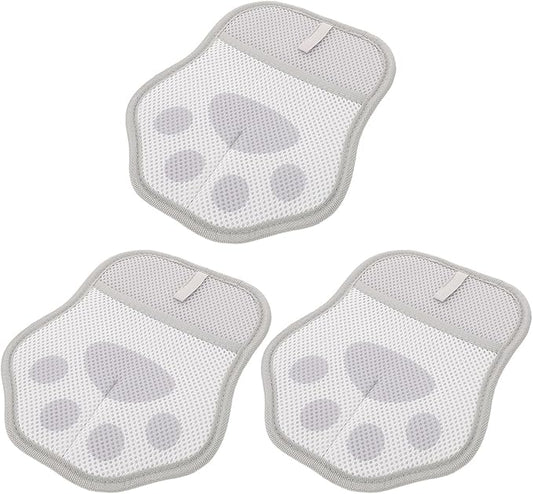 VALICLUD 3pcs Pet Hair Removal Grooming Gloves Static Hair Remover Mitts Gray Reusable for Shedding Bathing and Pets