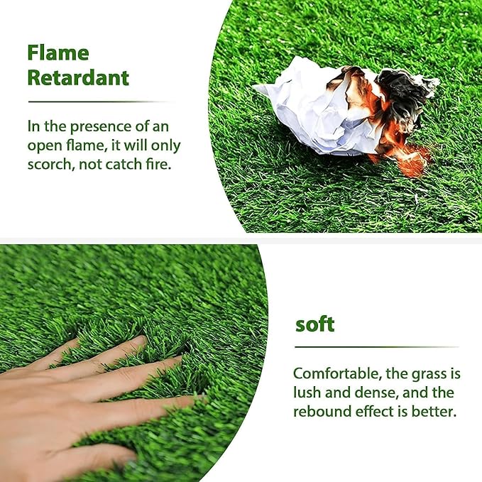 Artificial Grass Rug Turf for Dogs Indoor Outdoor Fake Grass for Dogs Potty Training Area Patio Lawn Decoration (51 x 31.5 Inch (Pack of 1))