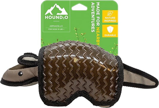 Plush Dog Toys | Armadillo Stuffed Animal Squeaky Toy for Dogs | Outdoor Pet Toy Built for Adventure