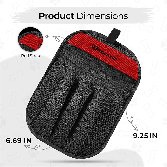 Pet Hair Removal Glove for Cats & Dogs, Upgraded Five-Finger Electrostatic Pet Hair Glove, Reusable Magic Brush Pet Hair Remover Tool for Laundry, Couch, Carpet
