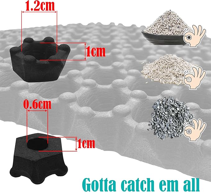 HTTMT- (15.7x12 inch) Pet Supplies Cats Litter & Housebreaking 30X40 Black Cat litter Mat Double Layer Pad Trapper Folding Pad EVA Foam Rubber