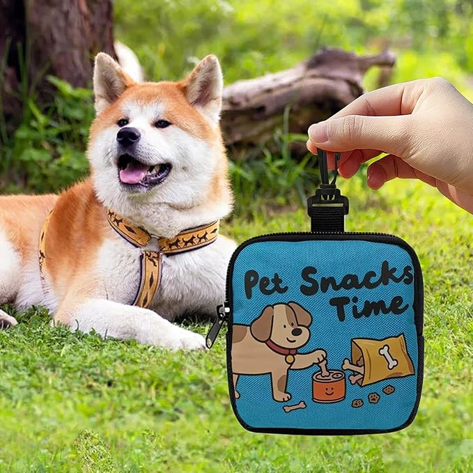 Dog Treat Bag,Portable Storage Pet Supplies,Small Dog Snack Pouch Treat Pack - for Walking Outdoor Camping Travel Vacation Hiking Adventure