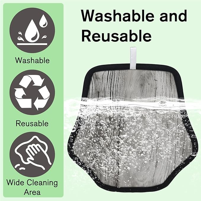 Rustic Wood Texture Electrostatic Pet Hair Removal Glove for Cats & Dogs - Reusable Grooming Mitt for Couch, Carpet, Car Seat & Laundry - Large 9x9 Inch