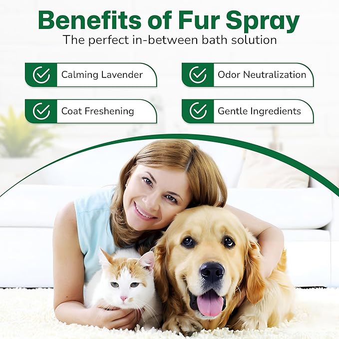 Dog Perfume Spray Long Lasting, Refreshing & Calming Lavender Scent for in Between Baths, Odor Eliminating for Dogs & Cats, Dog Cologne & Deodorizer Perfume, 8.45 oz