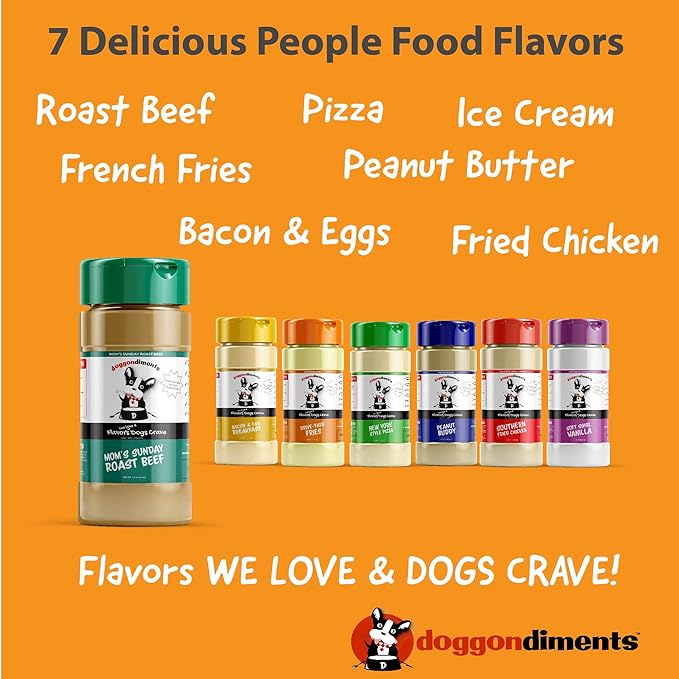Mom's Sunday Roast Beef Dog Food Topper, Fun People Food Flavors, Made in USA
