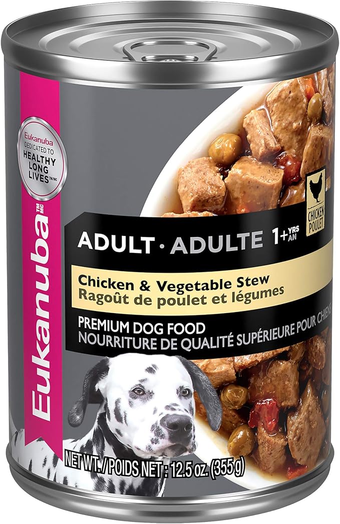 Eukanuba Adult Chicken & Vegetable Stew Wet Dog Food, 12.5 oz (Pack of 12)