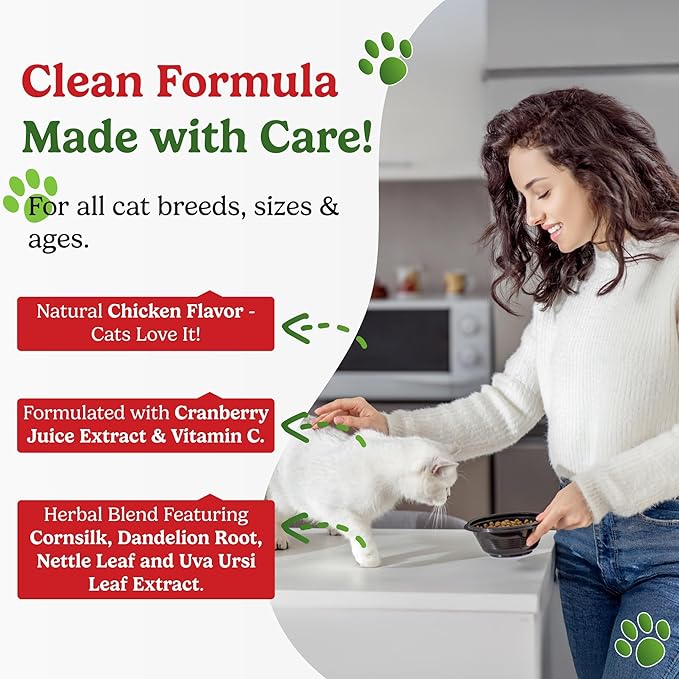 ANP Cat Urinary, Kidney & Bladder Support- Liquid Supplement with Cranberry & Herbal Blend, Natural Wellness Formula for Cats, Easy-to-Use, Tasty Chicken Flavor, 2 fl.oz /60 ml Bottle, 45 Day Supply