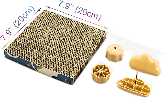 Cat Scratching Post for Cage 20X20CM, Cage Wall Mounted Cat Scratcher, Cardboard Scratcher, SCR-20X20CM-3.3CM