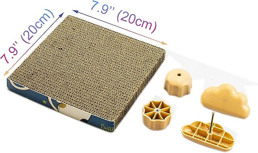 Cat Scratching Post for Cage 20X20CM, Cage Wall Mounted Cat Scratcher, Cardboard Scratcher, SCR-20X20CM-3.3CM