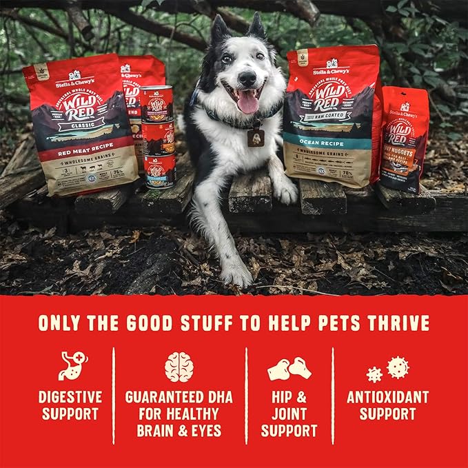 Stella & Chewy's Wild Red Dry Dog Food Raw Coated High Protein Grain & Legume Free Red Meat Recipe, 21 lb. Bag