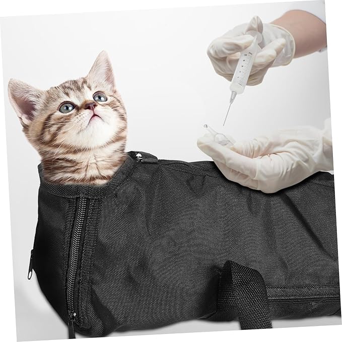 Cat Bathing Bag for Nail Trimming and Grooming Breathable Mesh Carrier for Pet Care Versatile Holder for Vet Visits and Travel Secure Zippered Design