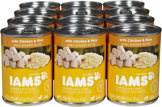 lams ProActive Health Puppy Ground Dinner with Chicken & Rice Premium Puppy Food, 13.2 Oz