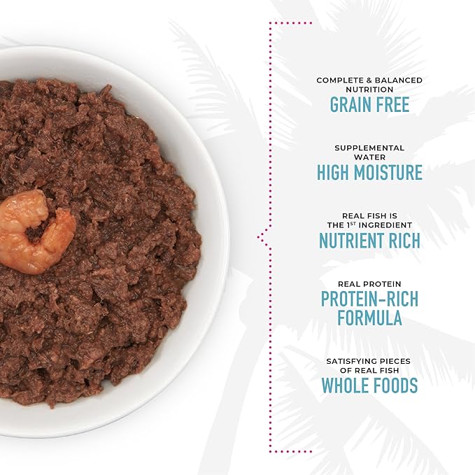 Tiki Cat Grill, Ahi Tuna & Prawns, High-Protein and 100% Non-GMO Ingredients, Wet Whole Foods Cat Food for All Life Stages, 6 oz. Cans (Pack of 8)