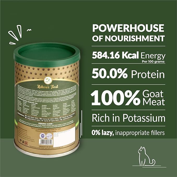 Pawfect Nature's Feast Freeze-Dried Chicken Breast Treats for Cats Low Fat for Weight Control & Muscle Care All Natural No Grain Added Hypoallergenic Training Treat (200g/7.05oz)