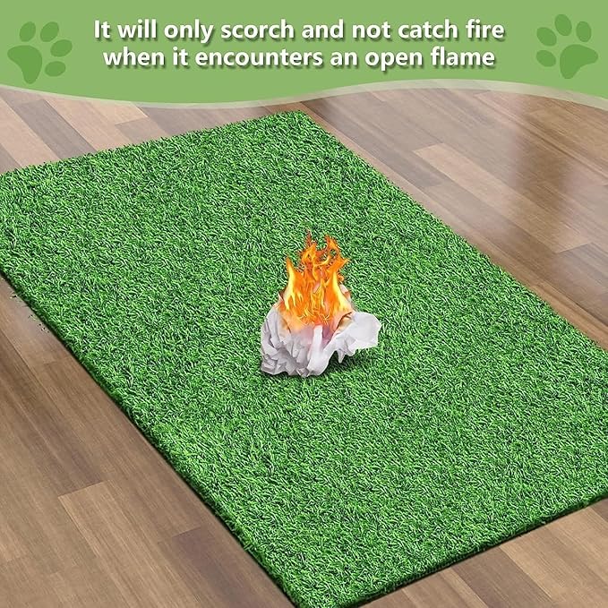 Artificial Grass for Dogs Pee Tray Fake Grass Mat for Professional Puppy Potty Trainer Replacement Dog Grass Pad for Indoor and Outdoor 39.3 x 31.4 Inch (Pack of 1)
