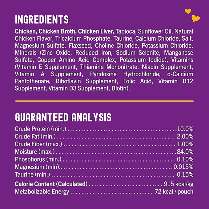 Stella & Chewy's Carnivore Cravings Wet Cat Food - Premium Pouches - Grain Free, High Protein Chicken & Chicken Liver - Perfect For Pickey Eaters - Complete Meal or Topper (2.8 oz, 24 Pack)