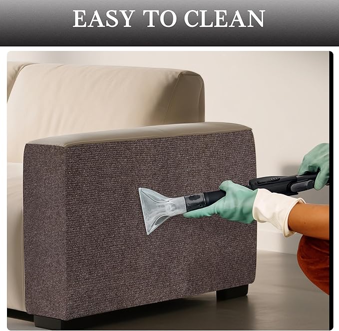15.7'' x 78.7'' Cat Scratch Furniture Protector Cat Wall Scratcher Mat AdhesiveTrimmable Cloth Couch Anti-Scratch Cover DIY Climb Couch Protector from Claws, Replacement Pads，Brown