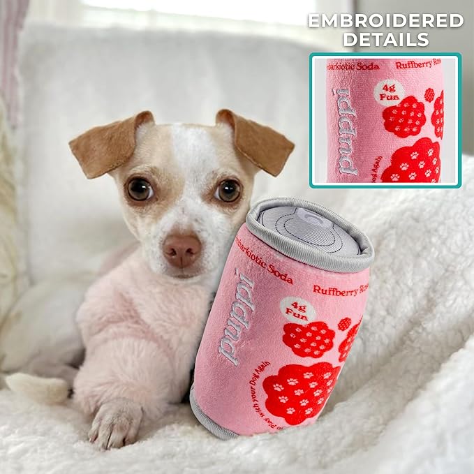 Haute Diggity Dog Puppi Ruffberry Rose Plush Dog Toy for Small, Medium & Large Dogs, Interactive Funny Parody Squeaky Toys, Soft, Durable, Machine-Washable, Safe & Cute Birthday Gift for Dogs
