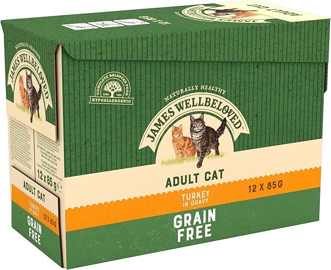 James Wellbeloved Adult Cat Turkey Pouch 12 x 85 g
