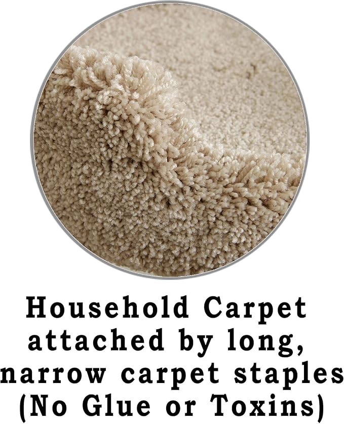 CozyCatFurniture 20, 25 & 30 inches Solid Wood Cat Scratching Posts, Tan Carpet, USA Made (20")