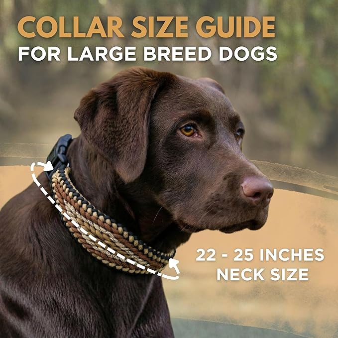 E-Collar Cover - for Large Dogs with 22-25" Neck Size - Adjustable Nylon Cord, Quick Release Buckle, Heavy Duty Loop Strap Compatible with Dogtra, Educator, SportDog, Garmin, Bousnic, Jugbow (Mojave)