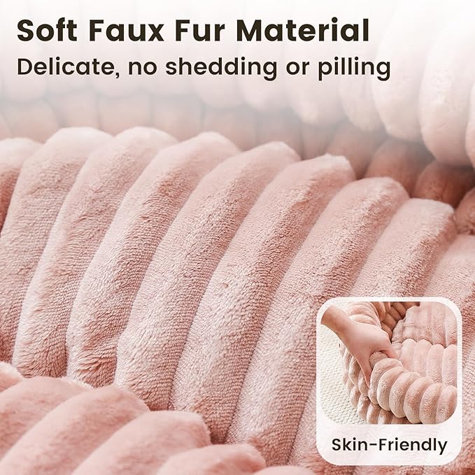 Donut Pet Bed for Cats & Small Dogs, Fluffy Warm Round Bed, Machine Washable with Anti-Slip Bottom, Indoor Use, Dark Pink, 28"x28"x5"