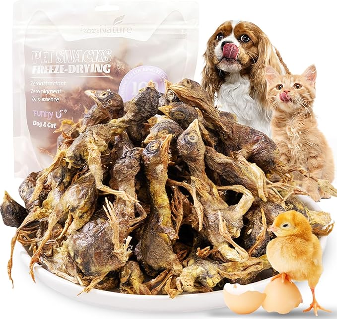 Memorjew Freeze Dried Chicken for Cats and Dogs - 130g (4.59oz) Bagged, Fresh - Tasting Treats for Training & Dental Care (S, Chicken)