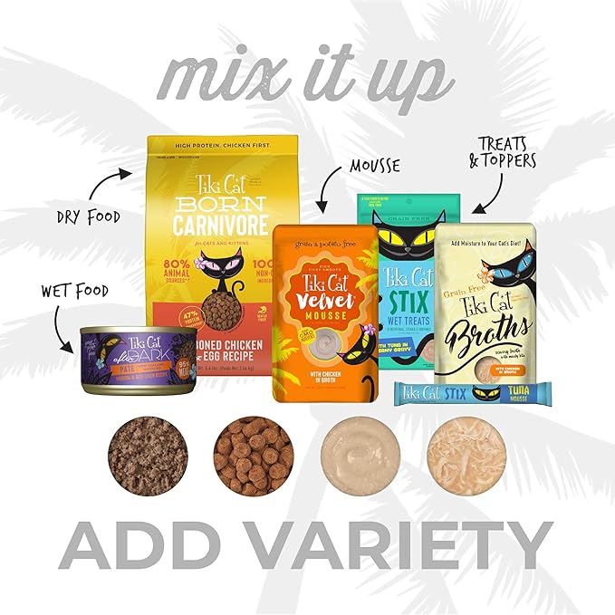 Tiki Cat Gourmet Whole Food 12-Pack King Kamehameha Luau 9-Flavor Variety Pack Pet Food