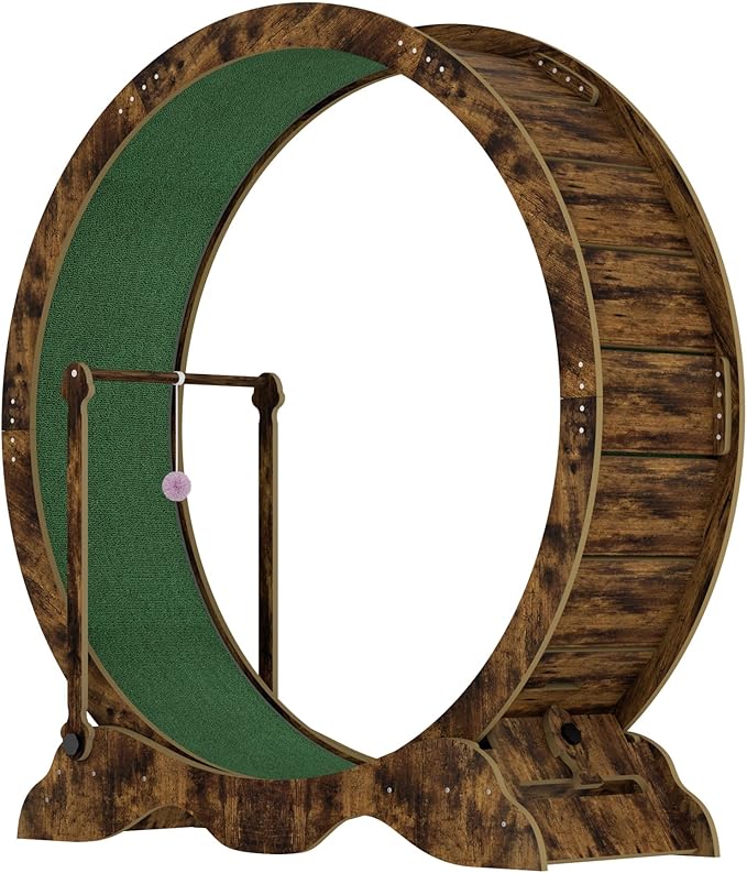 Exercise Wheel for Indoor Cats, 48" Large Cat Running Wheel with Super Wide 15" Tread, Quiet Spinner Hamster Wheel, Supports Up to 45Lbs