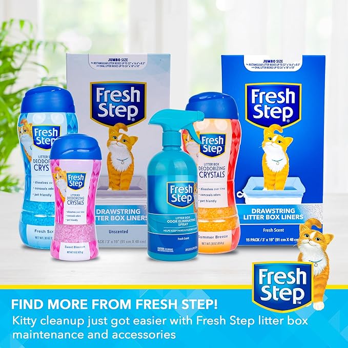 Fresh Step Cat Litter Box Odor Eliminating Spray - Odor Neutralizing Cat Deodorizer Spray for Kitty Litter Box, 24 Fl Oz